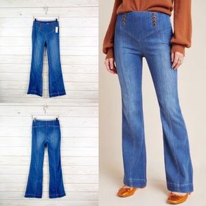 Anthropologie Pilcro High Rise Seam Boot Cut Jeans